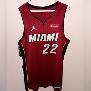 Jimmy Buttler Nike Miami Heat Statement Red Jersey Large NWT